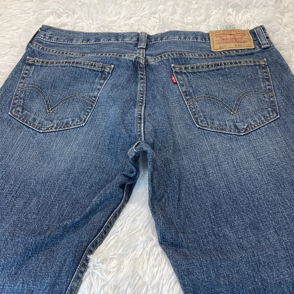 Levi's 527 Dark Blue Boot Cut Jeans MENS SIZE  36/32